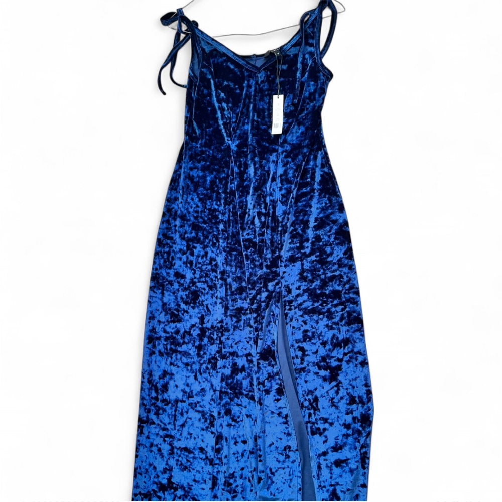 Walter Baker Blue Velvet Cocktail Dress Owen Dress size M - Picture 2 of 6